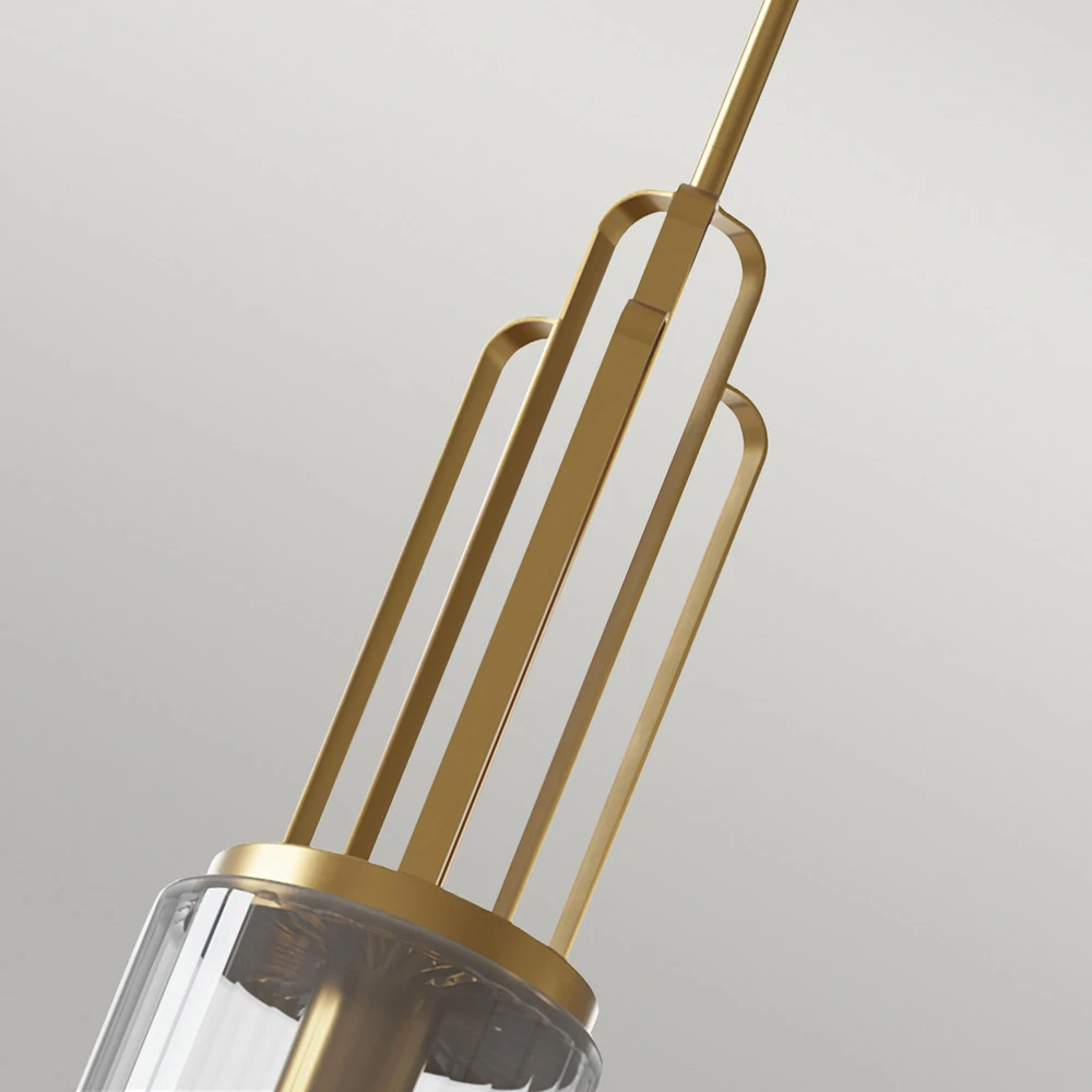 Suspension Kimrose, à 1 lampes, laiton en acrylique dépoli