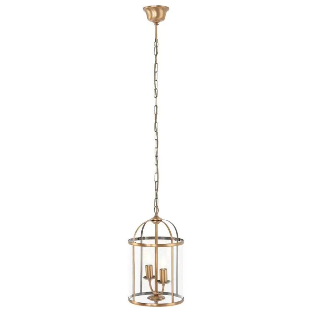 Suspension Laiton Pimpernel 2 Lumières | Waro Sans outil d'installation