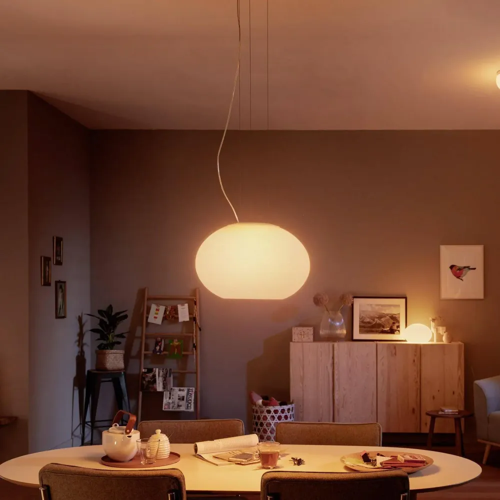 Suspension LED 39,5W PHILIPS Hue Flourish couleur blanche (Carré 30x30cm)