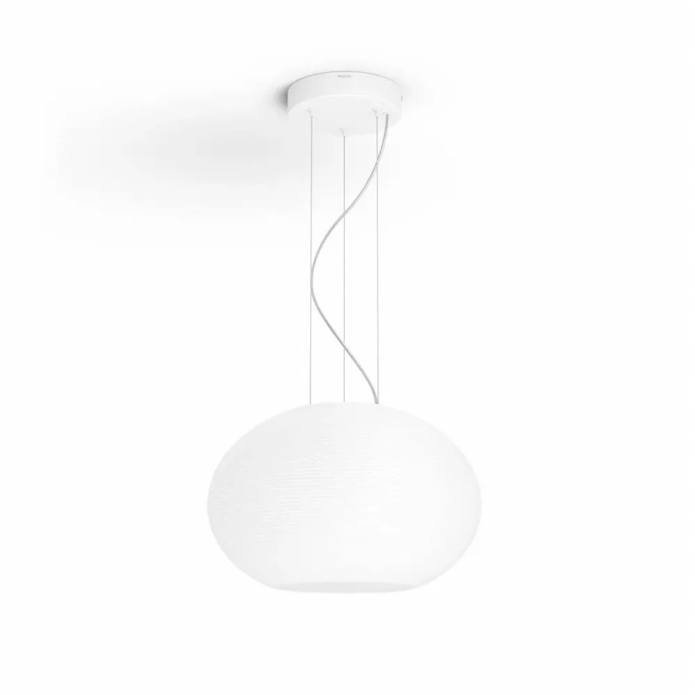 Suspension LED 39,5W PHILIPS Hue Flourish couleur blanche (Carré 30x30cm)
