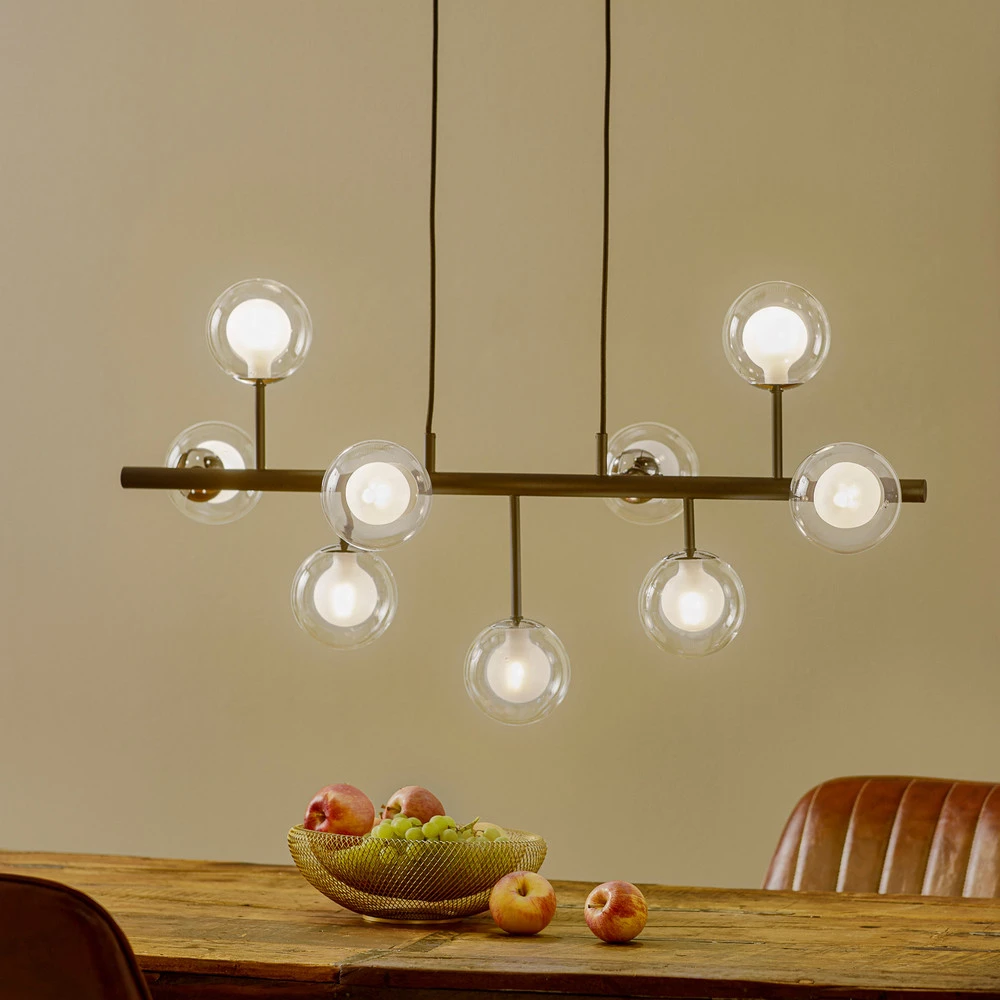 Suspension LED Altais, à 9 lampes, non dimmable pour entrée et couloir