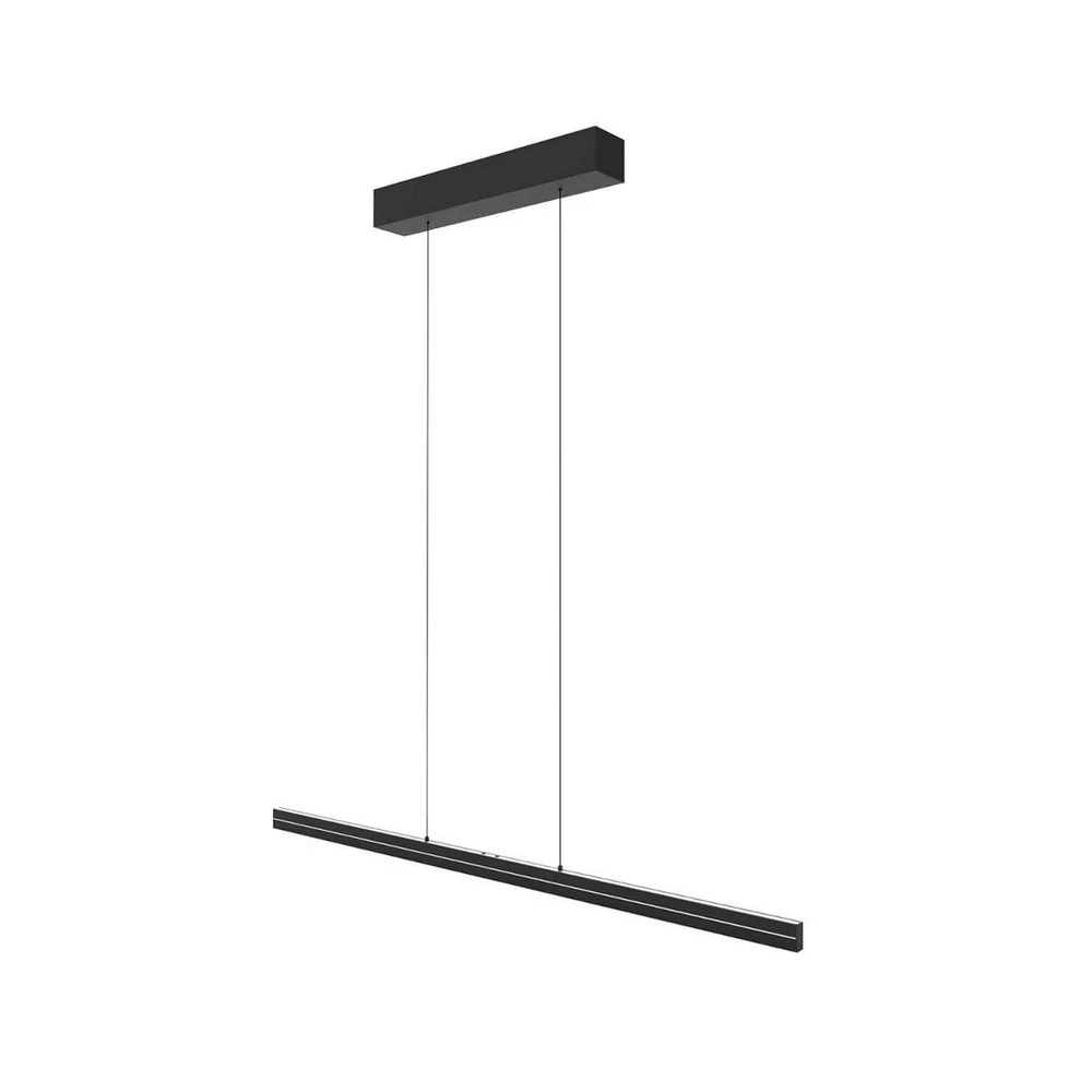 Suspension LED Bande, 114 cm, noir, métal, CCT, variateur d'intensité - Installation Facile
