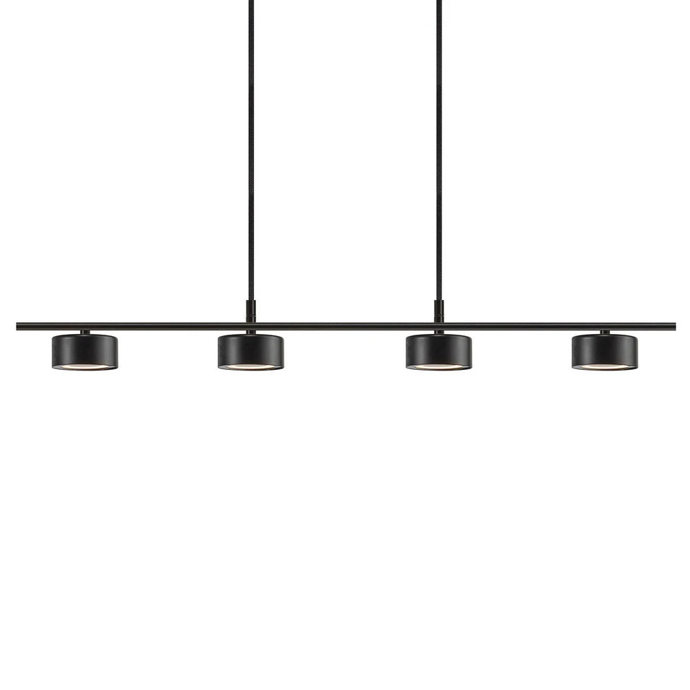 Suspension LED Clyde, à 4 lampes, droite pour entrée et couloir