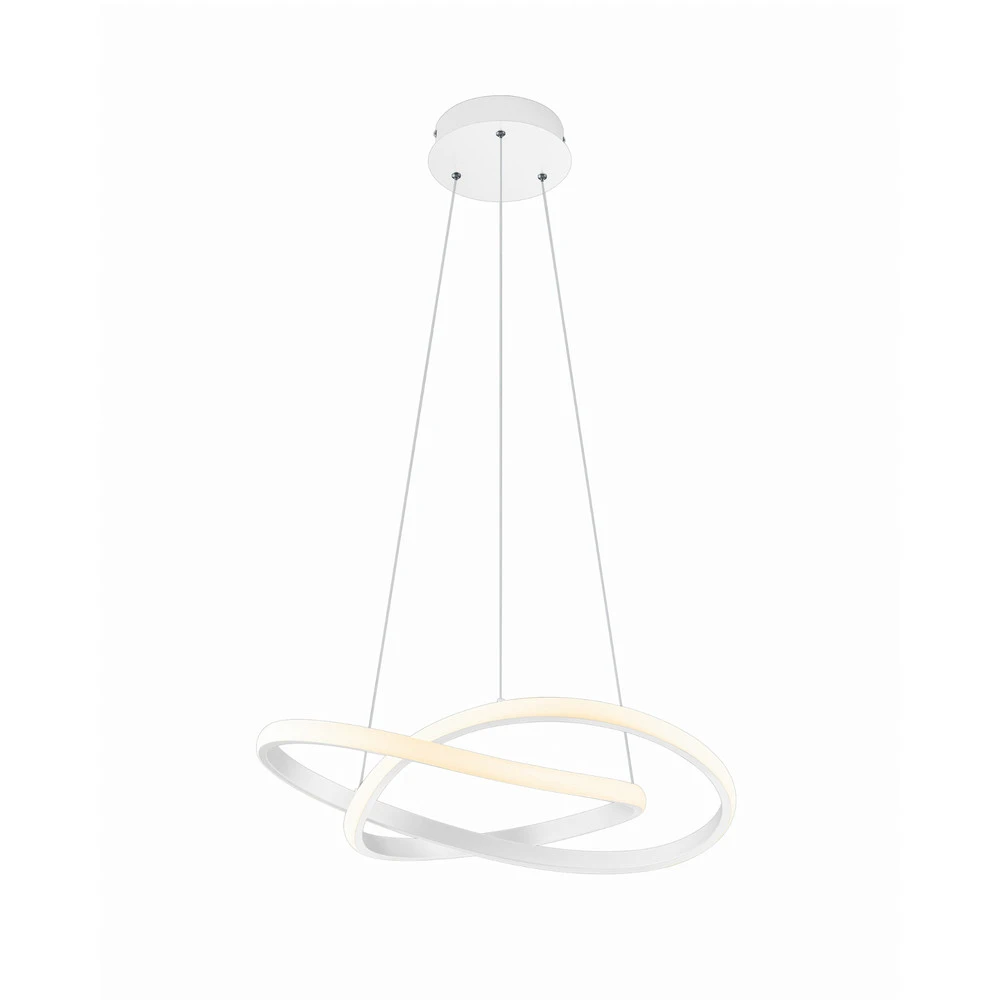 Suspension LED Course, blanc mat, 4.000 K, Ø 60 cm, métal avec LED intégrée non remplaçable
