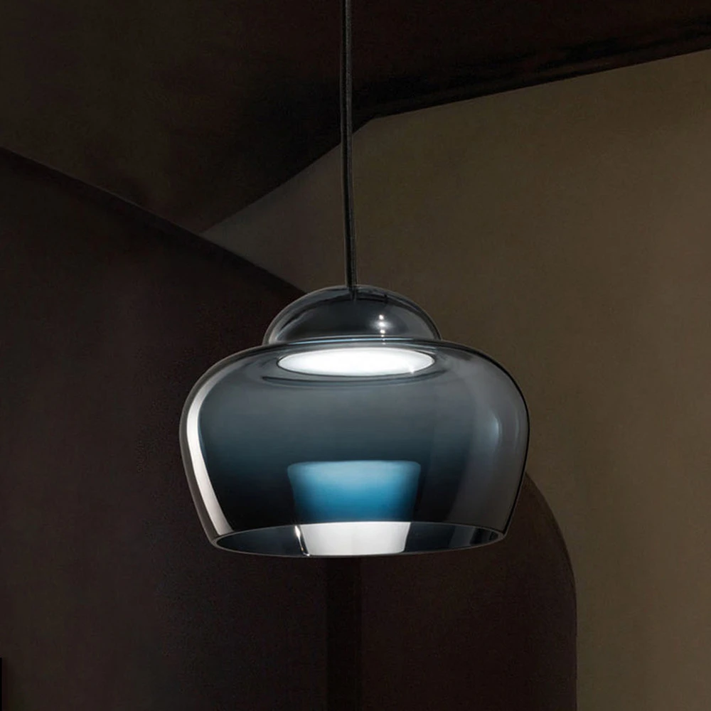 Suspension LED Cristallina 2 700K phase cut noir Sans outil d'installation