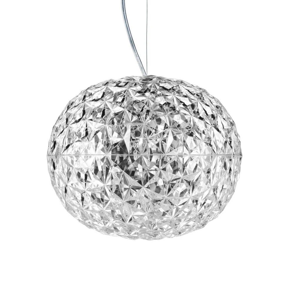 Suspension LED de designer transparente Planet (Carré 30x30cm)