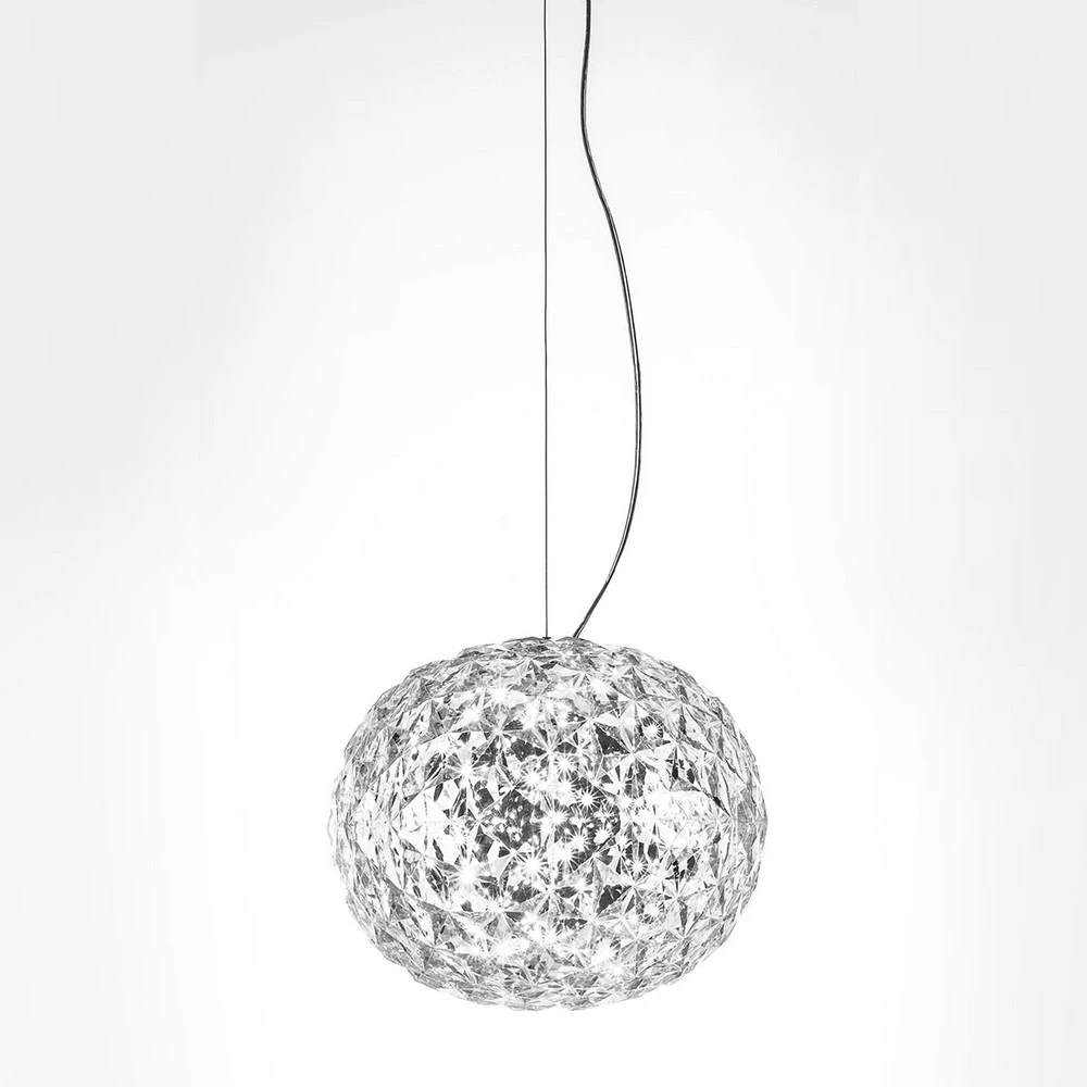 Suspension LED de designer transparente Planet (Carré 30x30cm)
