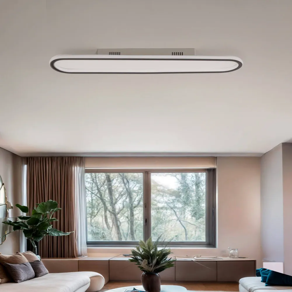 Suspension LED Renoir 35W en aluminium noir pour plafond avec fixation réglable