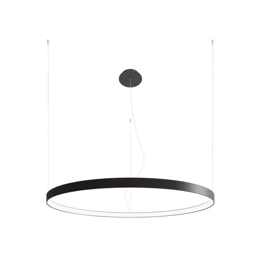 Suspension LED Rio 110 horizontale 4 000 K noire pour plafonds suspendus