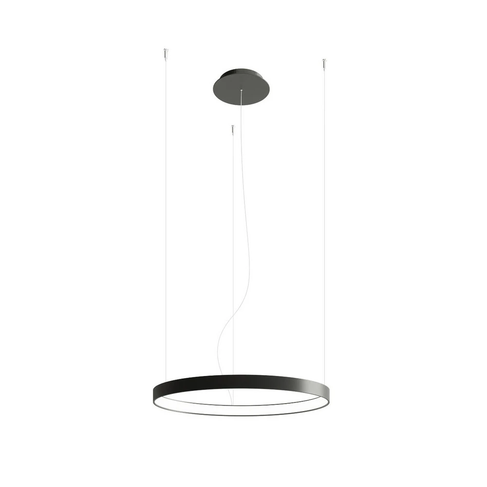 Suspension LED Rio 55, horizontale 3 000 K noire Design minimaliste