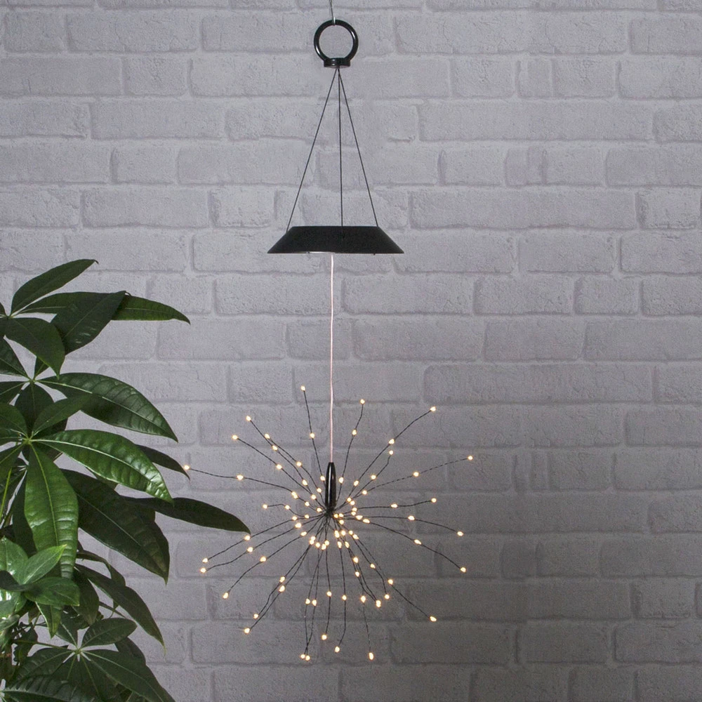 Suspension LED solaire Firework Sans outil d'installation