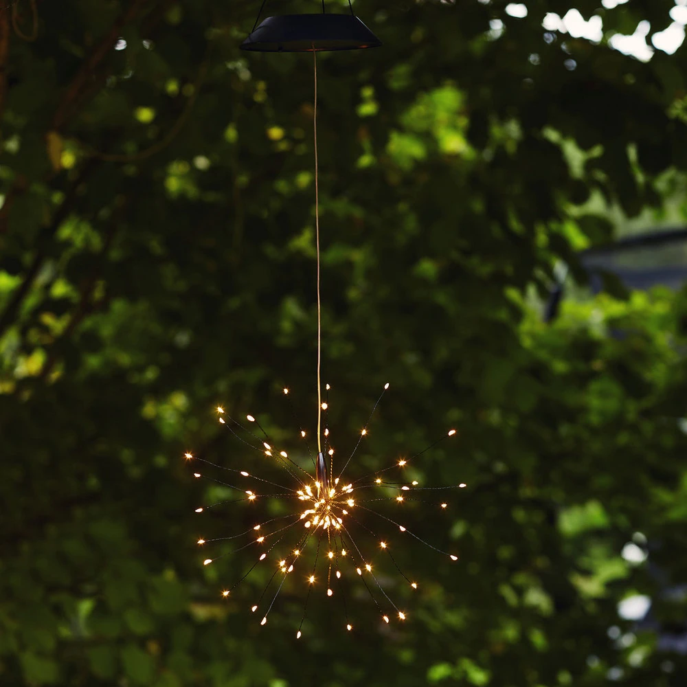Suspension LED solaire Firework Sans outil d'installation