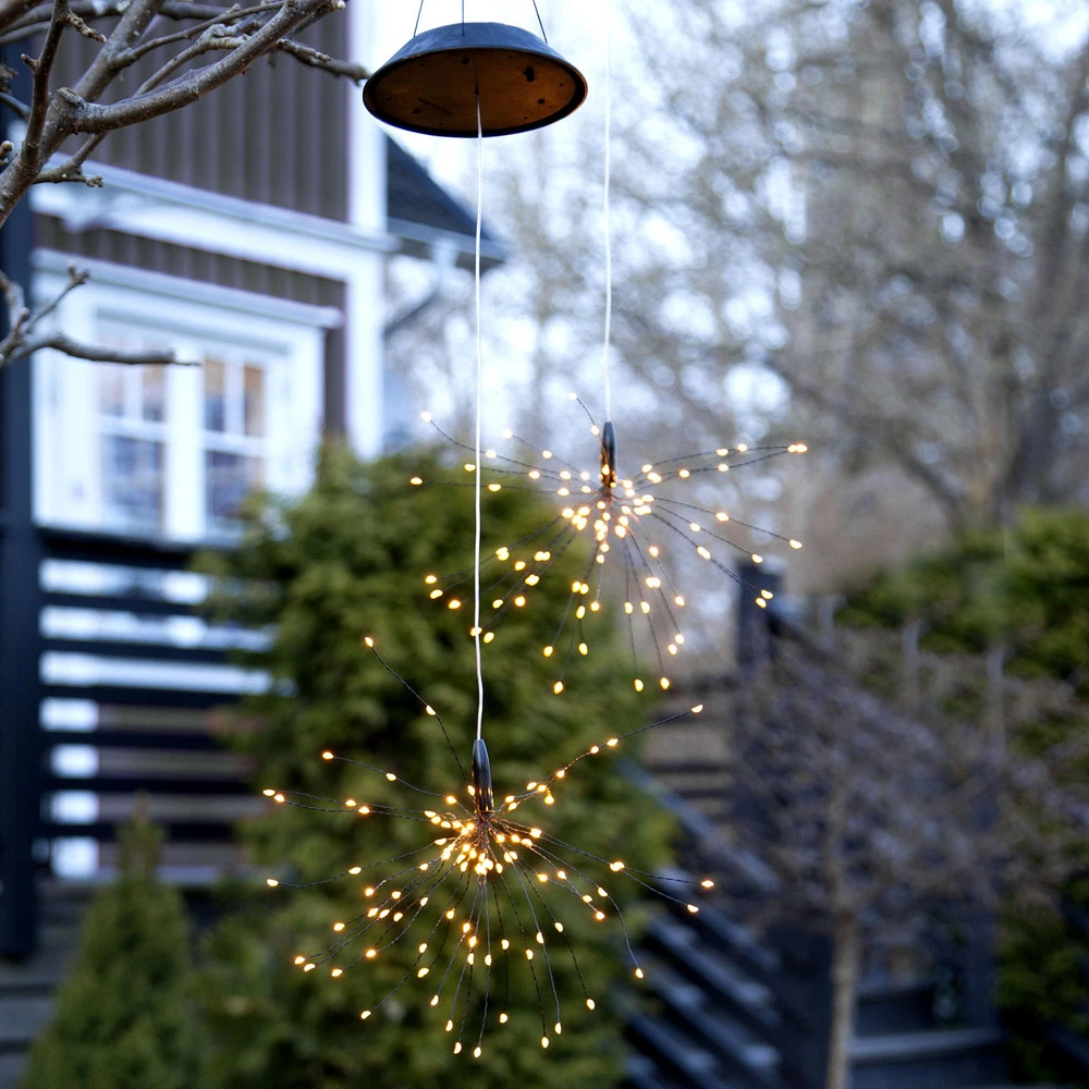Suspension LED solaire Firework Sans outil d'installation