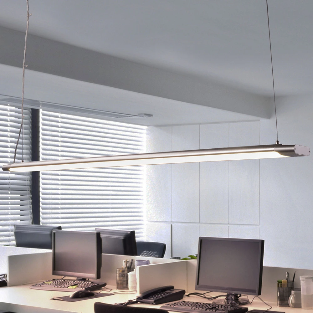 Suspension LED Vinca, longueur 120 cm, blanc/argenté en acrylique dépoli