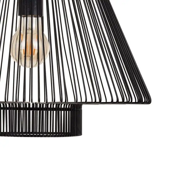 Suspension Luminaire Design Loft Home Decor Iron Noir jais