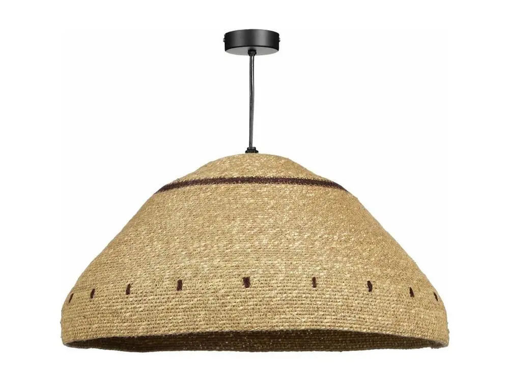 Suspension lumineuse en 80% jute et 20% métal - 22 x 41 - Marron net - JOULZ pour entrée et couloir