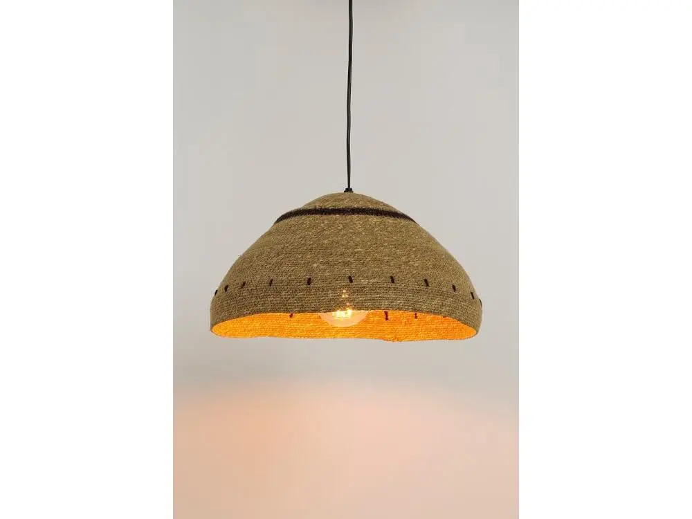 Suspension lumineuse en 80% jute et 20% métal - 22 x 41 - Marron net - JOULZ pour entrée et couloir