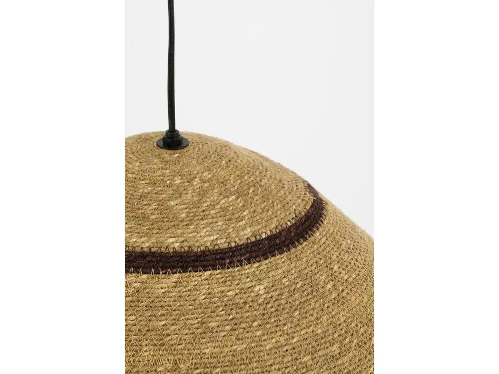 Suspension lumineuse en 80% jute et 20% métal - 22 x 41 - Marron net - JOULZ pour entrée et couloir