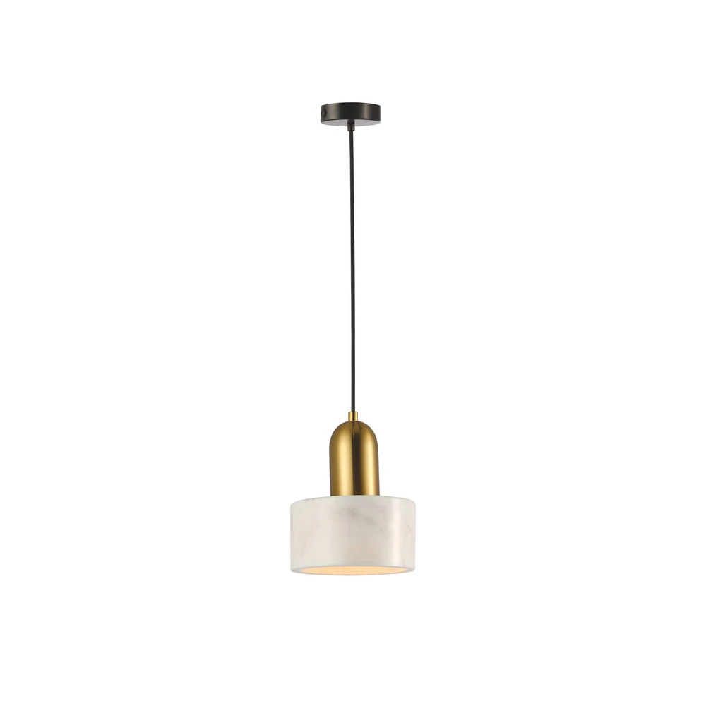 Suspension Marble, abat-jour plein, blanche pour plafonds suspendus