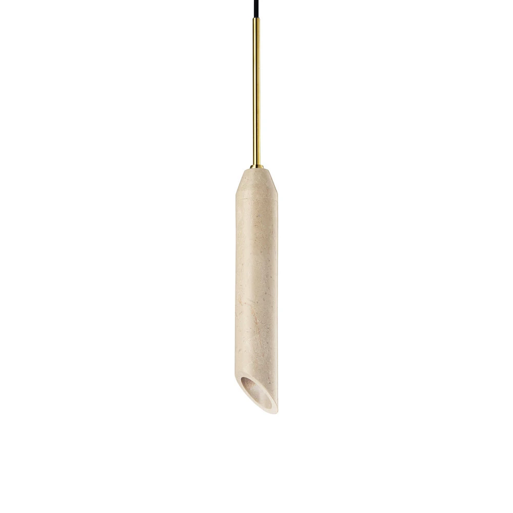 Suspension Marble Art, couleur sable, marbre, hauteur 30 cm | Garantie 2 Ans