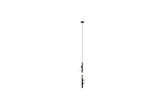Suspension en métal noir Monica Blanc pur Label - 150cm