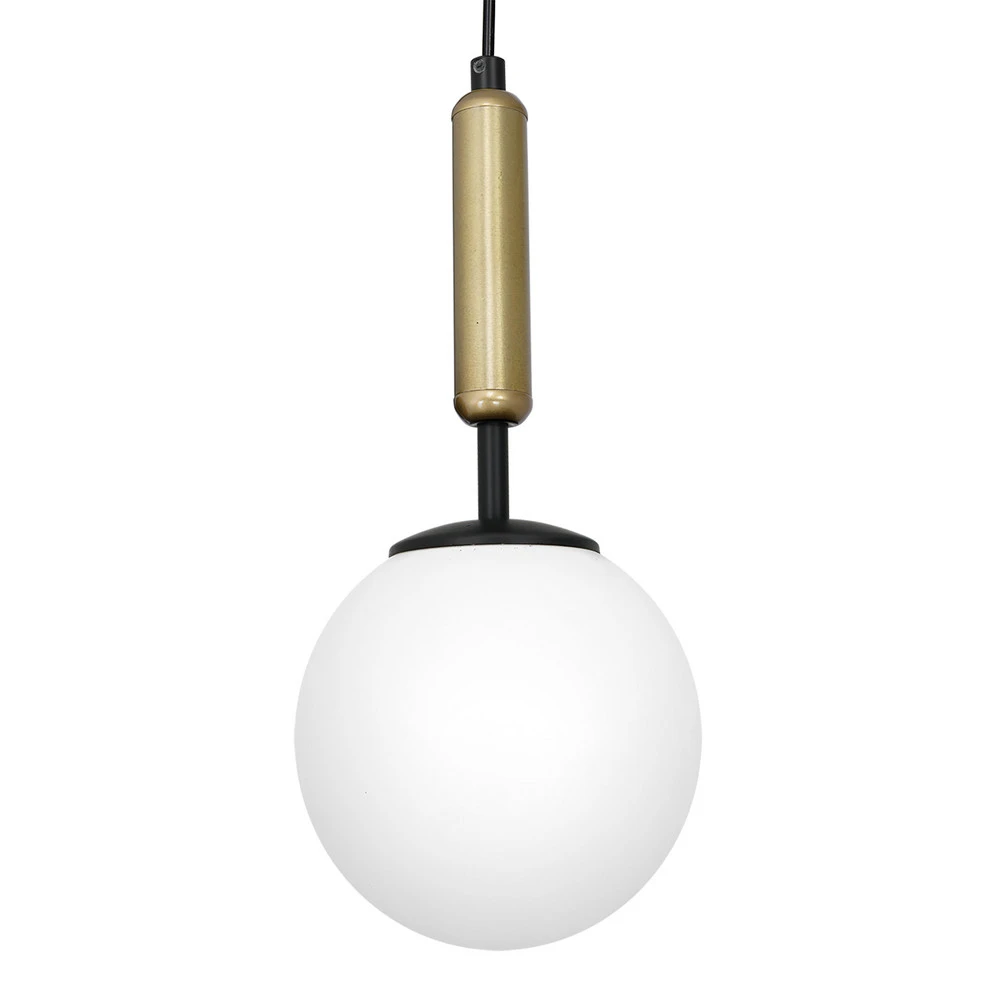 Suspension Nalo, à 1 lampe, noir/laiton | Garantie 2 Ans