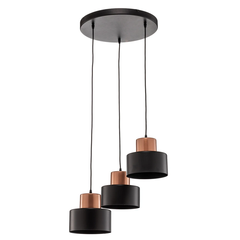 Suspension Olla à 3 lampes, ronde pour plafonds suspendus