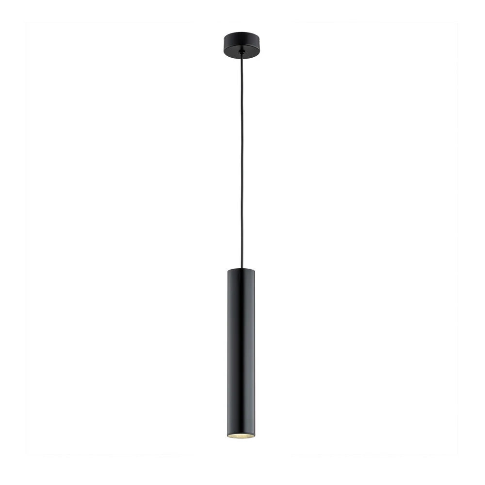 Suspension Omera, noir, acier Ø 8 cm en acrylique dépoli
