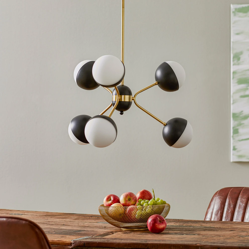 Suspension Orbit, à 6 lampes IP44 pour salle de bain