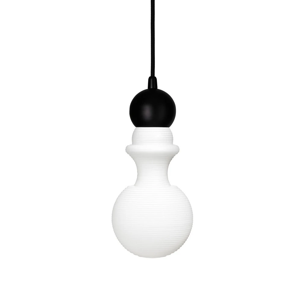 Suspension Paris 1920 XS, hauteur 25 cm, verre, blanc avec fixation réglable