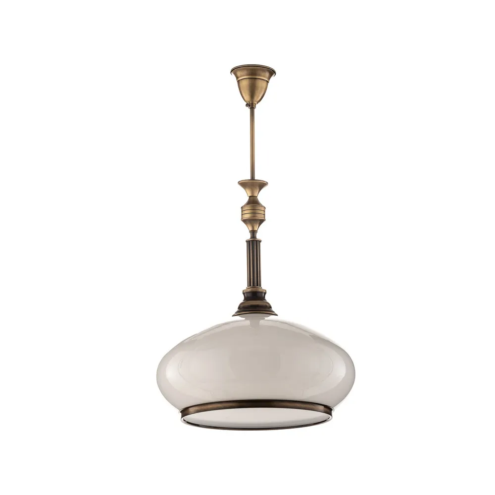 Suspension Petro avec abat-jour en verre à 1 lampe pour plafonds suspendus