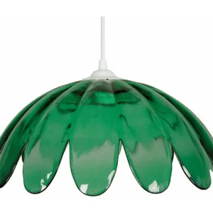 Suspension points verre clair vert 80 cm..