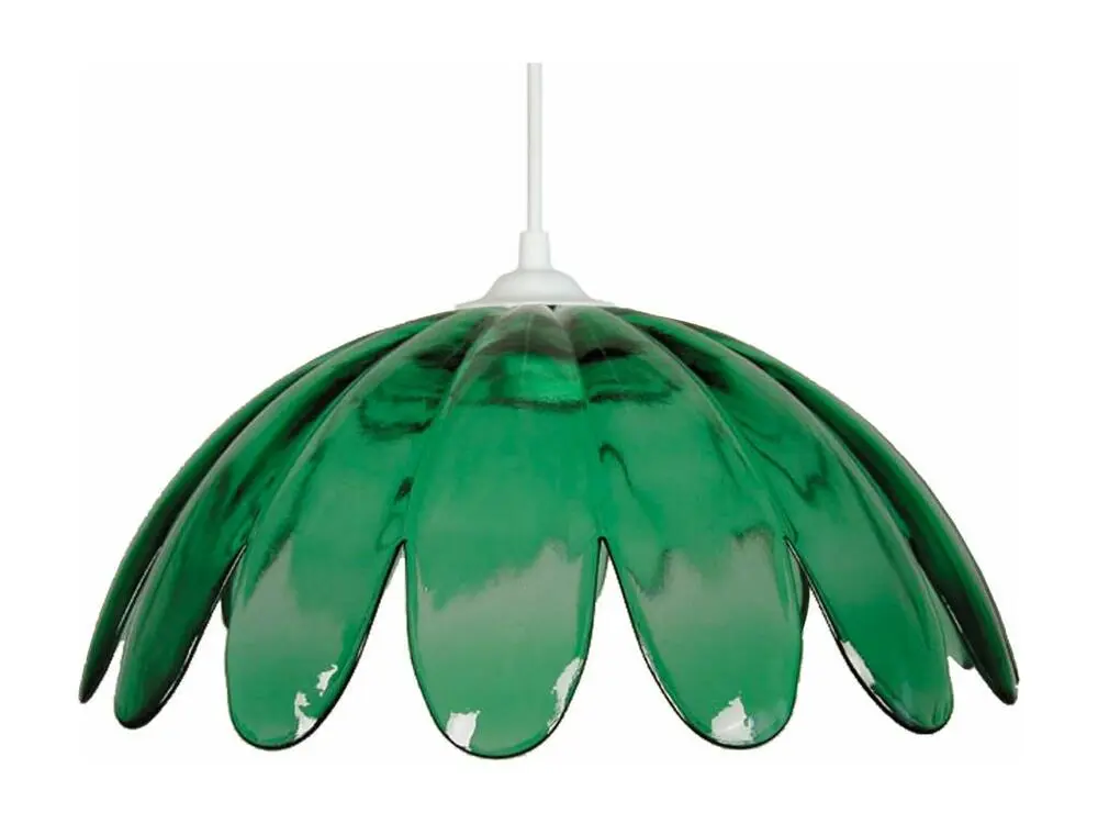 Suspension points verre clair vert 80 cm..