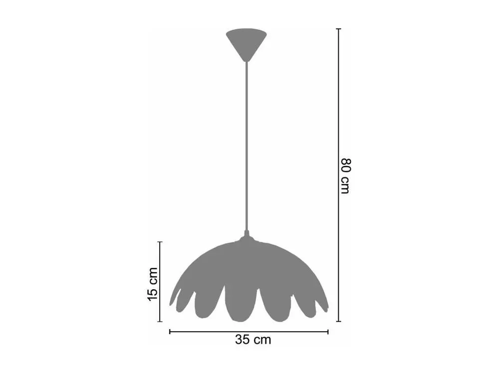 Suspension points verre clair vert 80 cm..