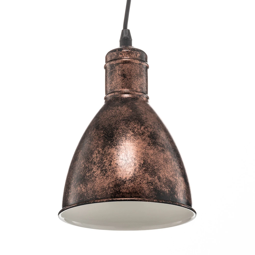 Suspension Priddy 1 à 1 lampe, cuivre authentique