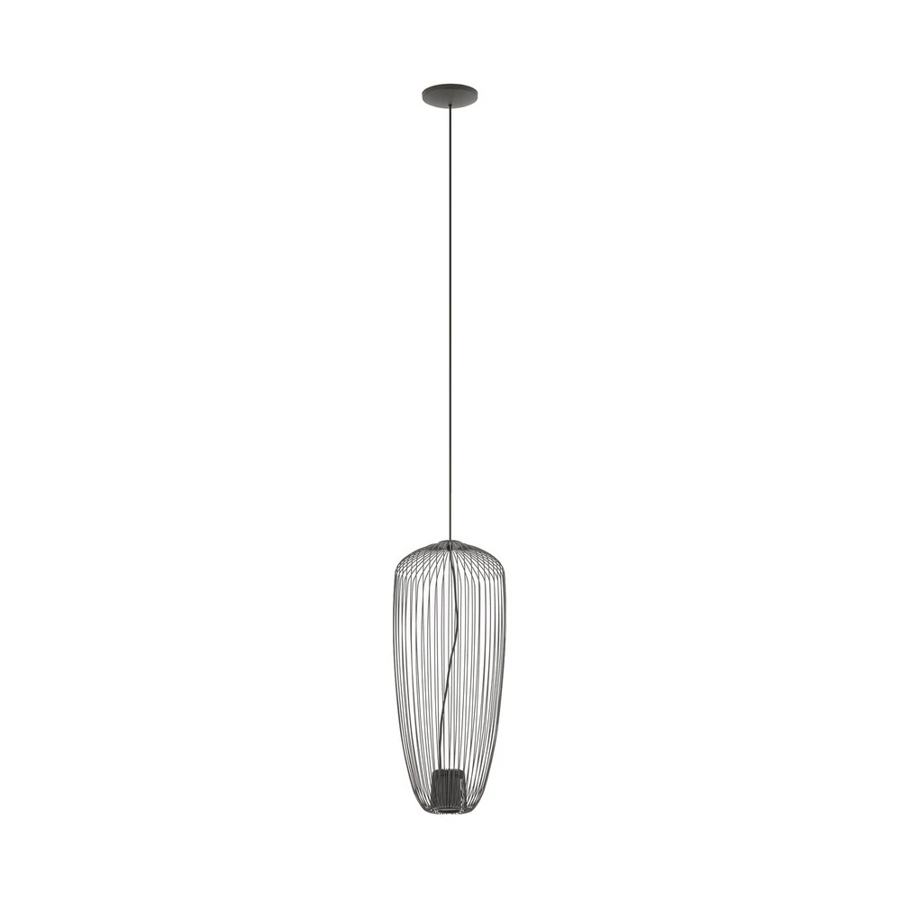 Suspension Pumpkin S, gris profond, Ø 27 cm, métal, GU10 avec fixation réglable