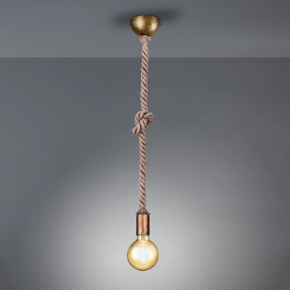 Suspension Rope avec corde décorative 1 lampe | Garantie 2 Ans