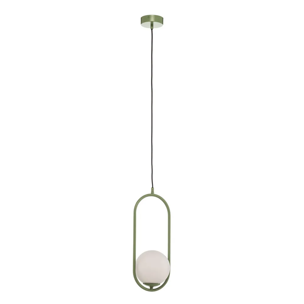 Suspension Samba, à 1 lampe, vert/blanc Sans outil d'installation