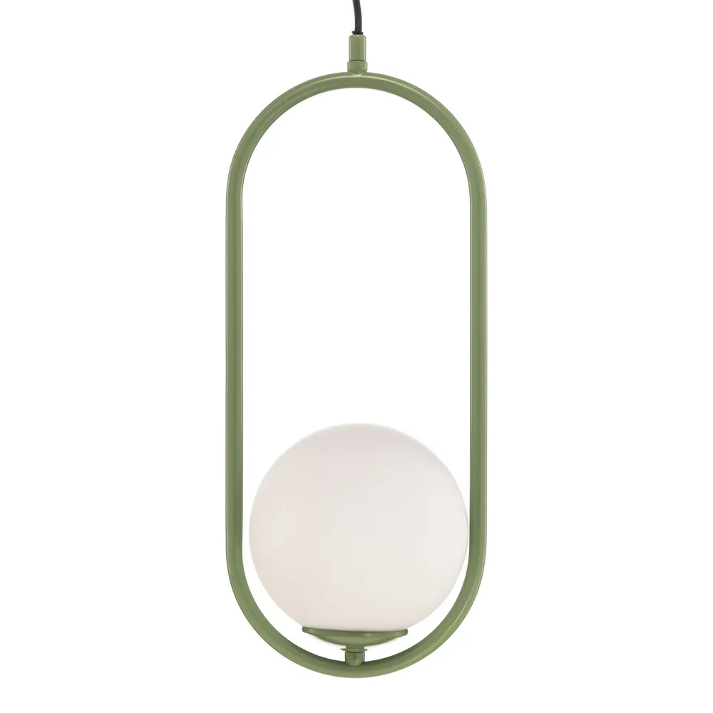 Suspension Samba, à 1 lampe, vert/blanc Sans outil d'installation