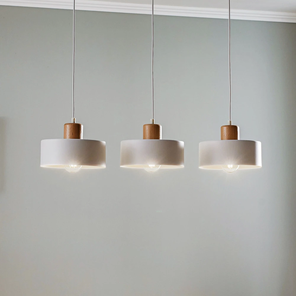 Suspension Tako à 3 lampes, blanche | 4000K | lumière neutre