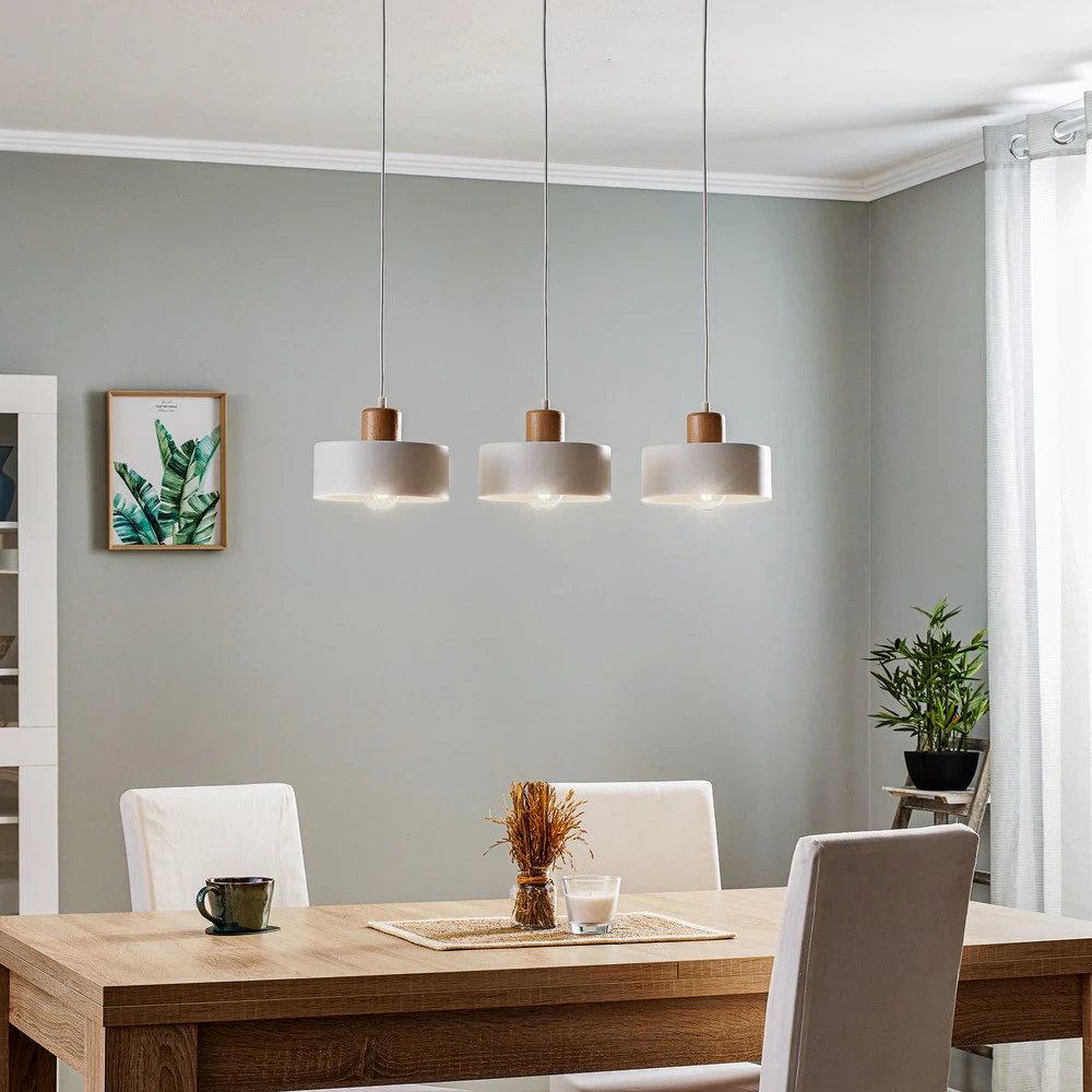 Suspension Tako à 3 lampes, blanche | 4000K | lumière neutre