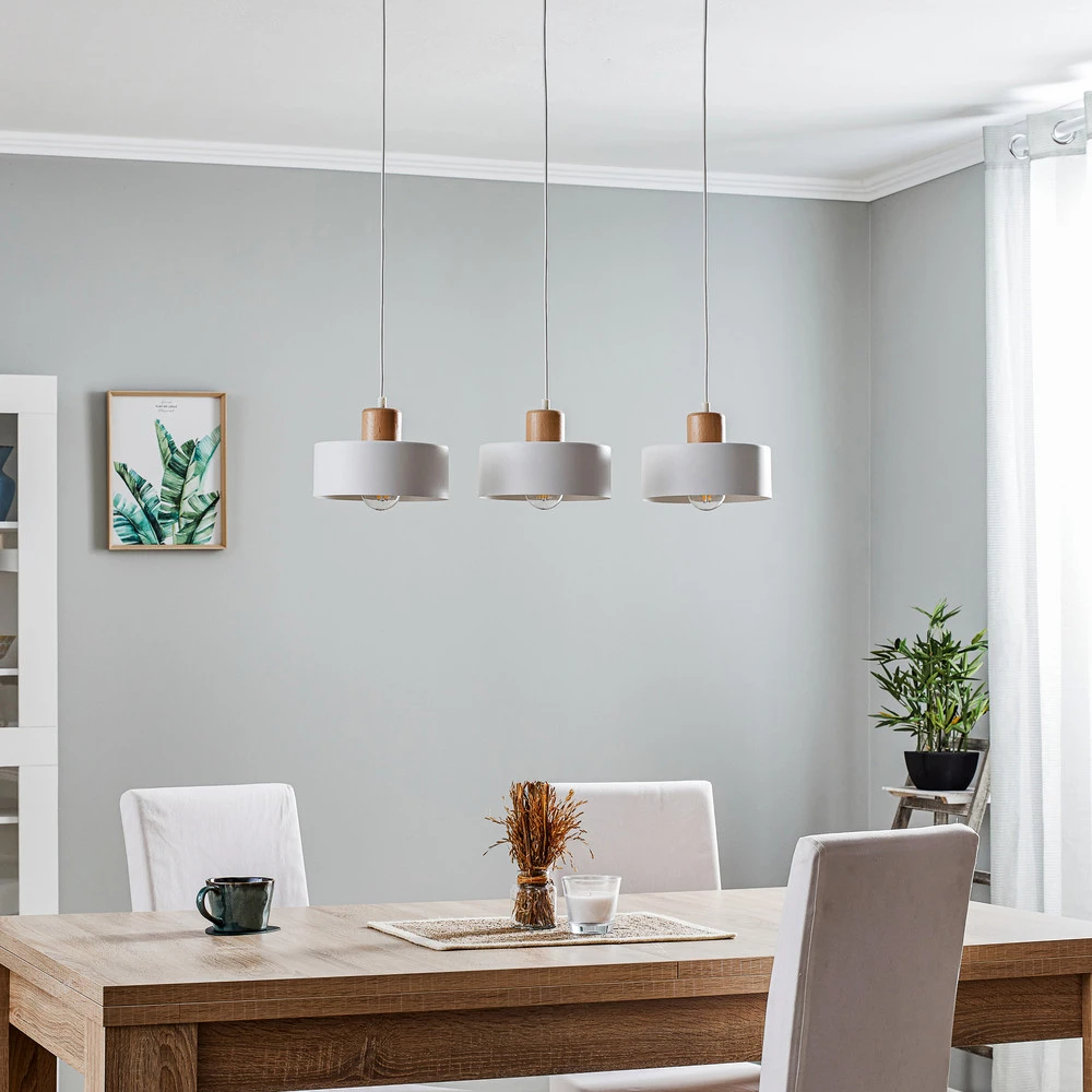 Suspension Tako à 3 lampes, blanche | 4000K | lumière neutre