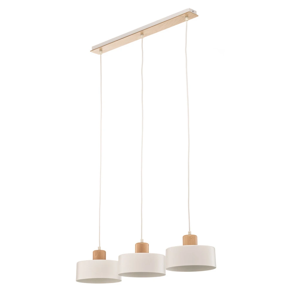 Suspension Tako à 3 lampes, blanche | 4000K | lumière neutre
