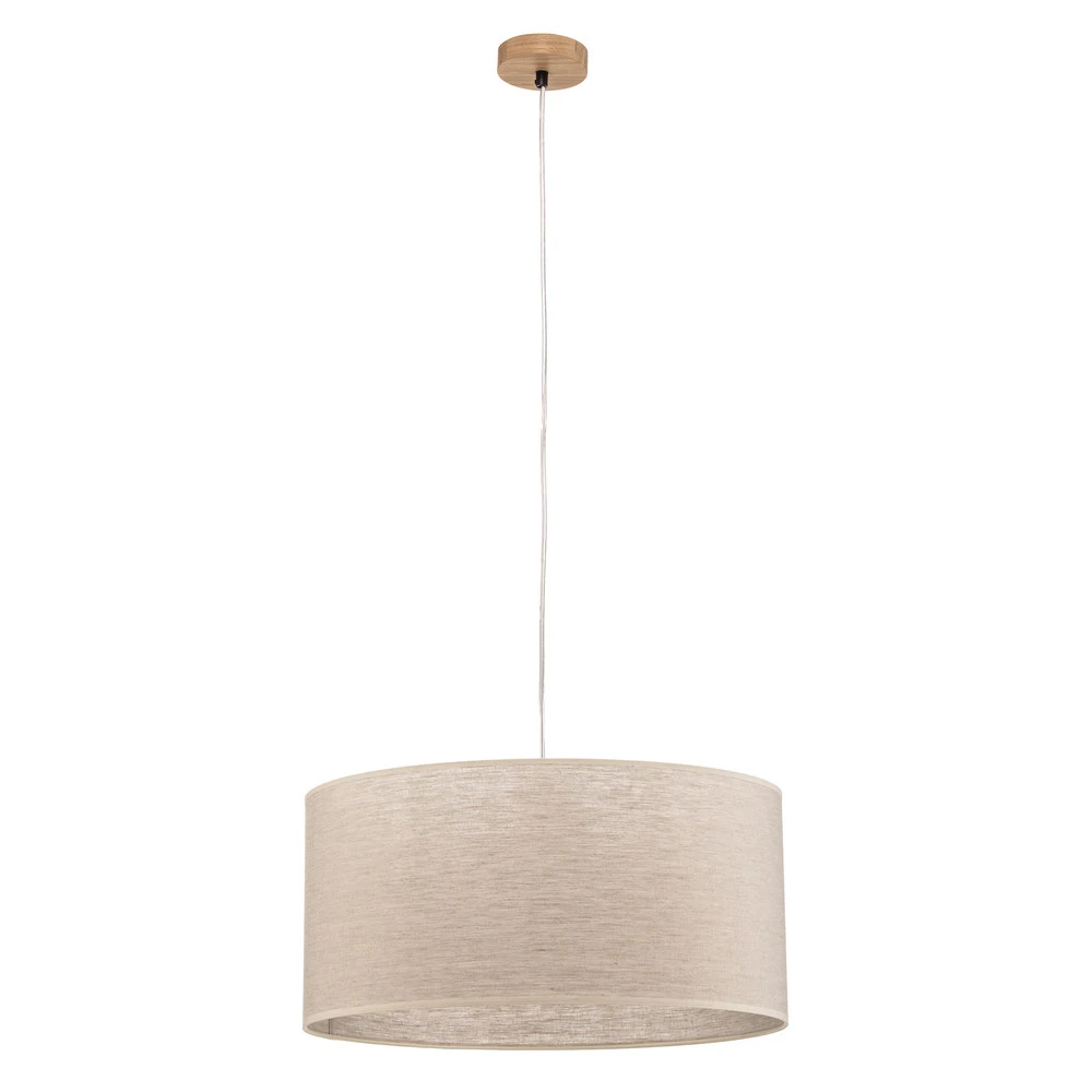Suspension Tissu épais abat-jour lin Ø 50 cm, ronde