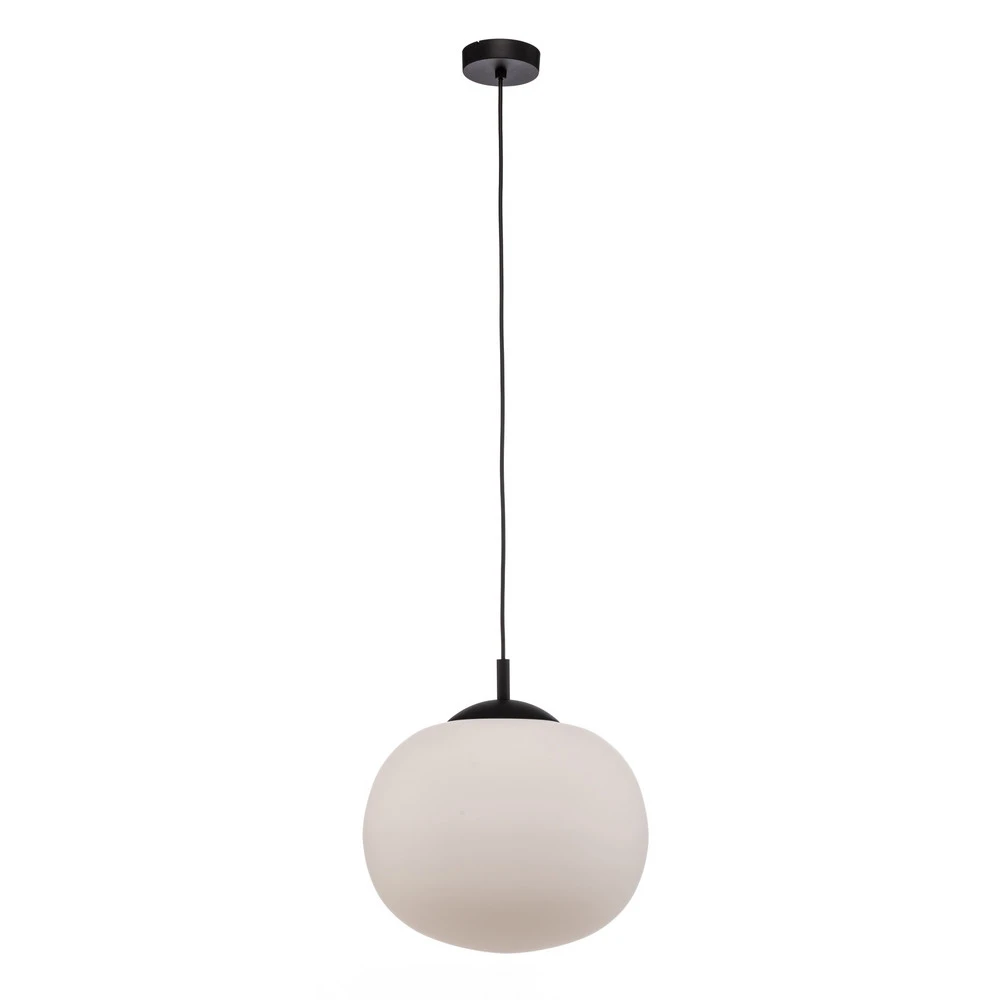 Suspension Vibe, verre blanc opalin, Ø 35 cm avec fixation réglable