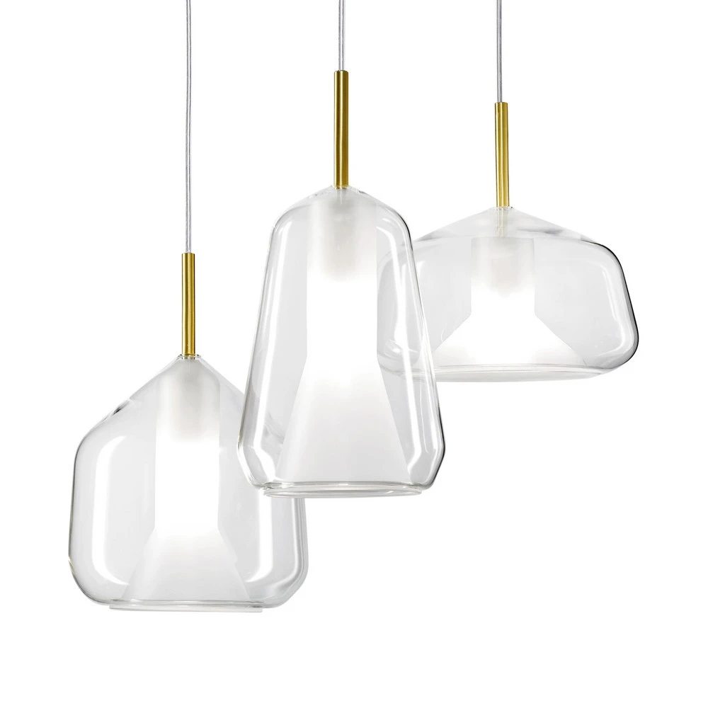 Suspension X-Ray à 3 lampes, transparente avec diffuseur opale