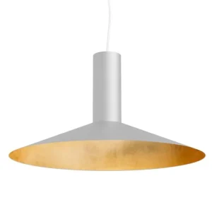 VERA Suspension, 1xE27, max 42W, acier, blanc mat/feuille d'or, D.40cm