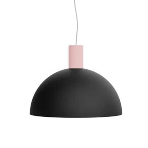 ZENIT Suspension, 1xE27, max 42W, métal, noir mat/rose, D.40cm (Carré 30x30cm)