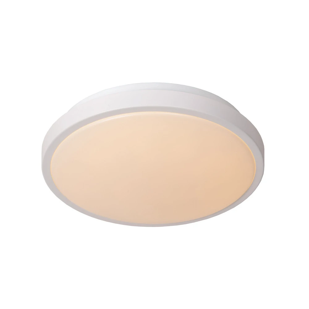 Plafonnier LED Dasher, blanc, Ø 29,3 cm, 2700 K, IP44 pour installation domestique