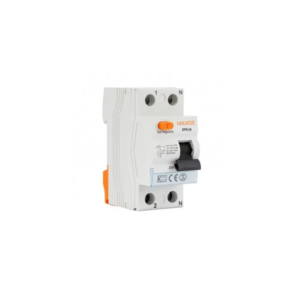 Disjoncteur Class AC 2P 63A 300 mA 10kA de MAXGE